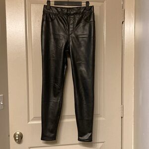 Sanctuary, faux leather black leggings, size small